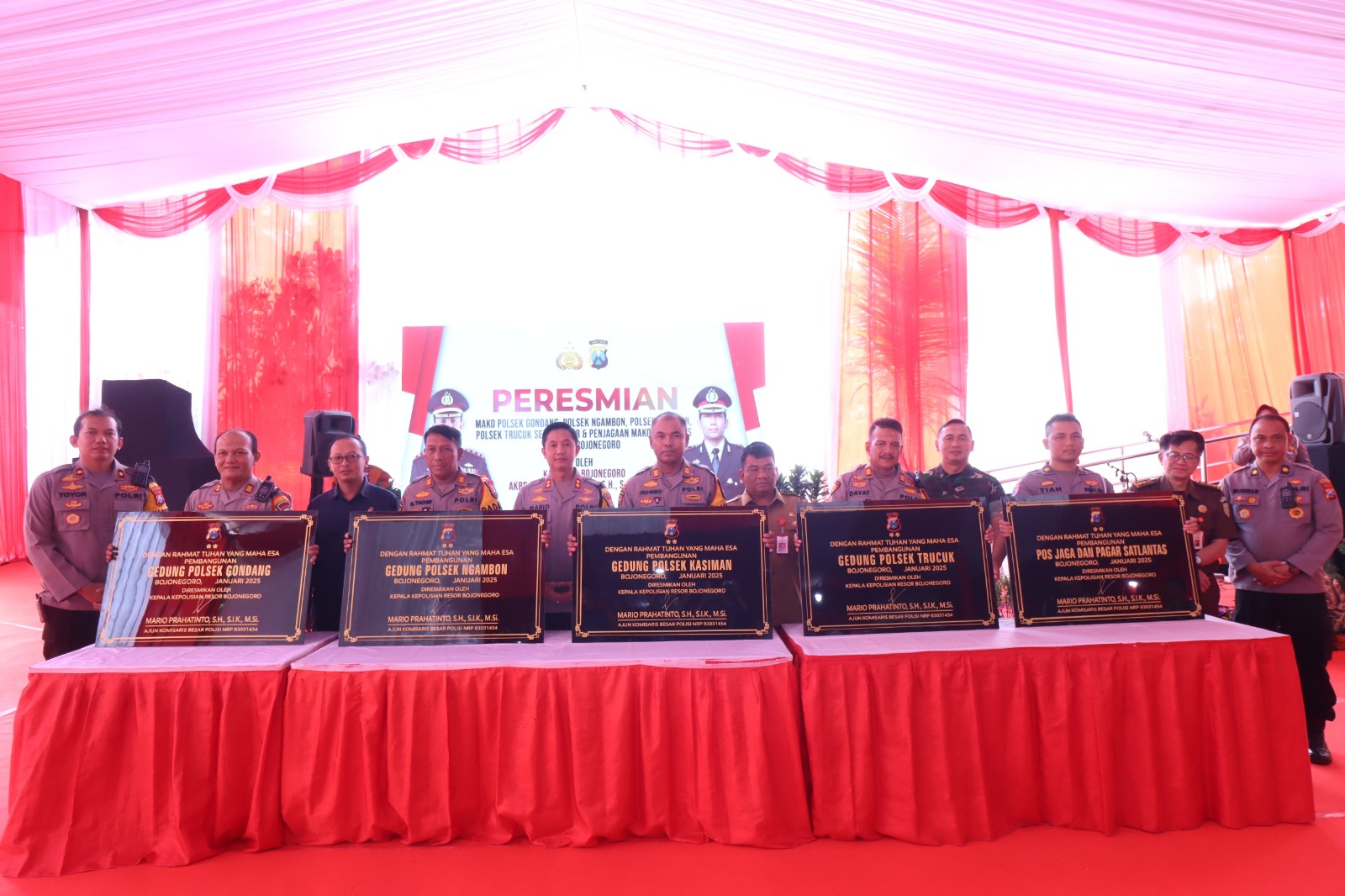Kapolres Bojonegoro Resmikan Empat Polsek dan Penjagaan Mako Satlantas